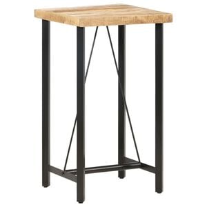 vidaXL Bar Table Brown Rough Mango Wood Durable Bar Table Rectangular