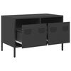 vidaXL TV Cabinet Black Cold-rolled steel Medium TV Cabinet