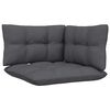 vidaXL 2-seater Garden Sofa Set of 2 Black