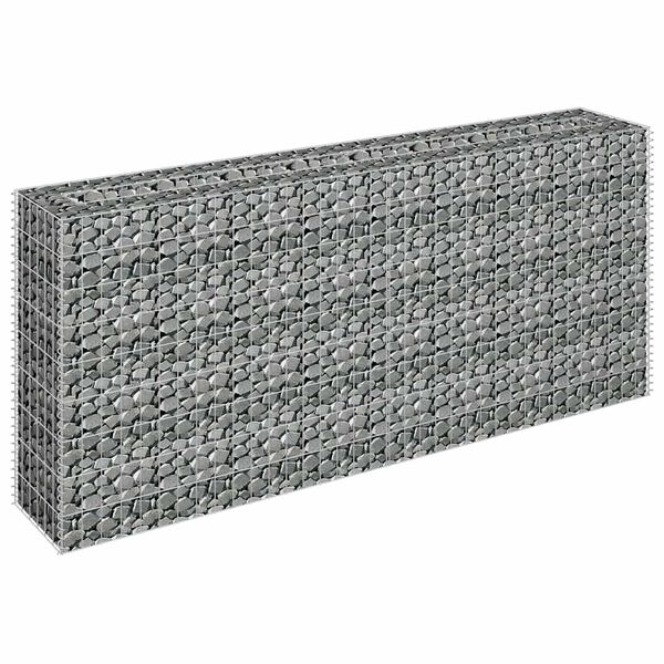 vidaXL Gabion Raised Bed Silver Galvanized steel Large