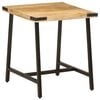 vidaXL Side Table Natural wood, Black Solid Mango Wood, Iron