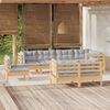 vidaXL Garden Lounge Set Grey Cushions