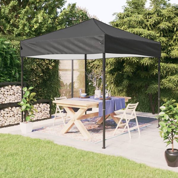 vidaXL Party Tent Anthracite 210D oxford fabric with silver coating