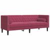 vidaXL 2 Piece Chesterfield Sofa Set with Bolsters Wine Red Velvet