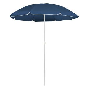 vidaXL Garden Parasol Blue Polyester, Steel Tiltable Garden Parasol
