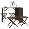 vidaXL Garden Dining Set Brown PE rattan, powder-coated steel Medium