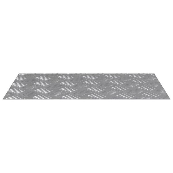 vidaXL Stair Tread Rectangular 4 pcs Silver 23.62 x 15.75 in Aluminium