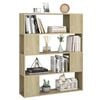 vidaXL Book Cabinet Room Divider Sonoma Oak Engineered Wood Medium