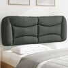 vidaXL Headboard Cushion Dark Grey Fabric (100% polyester) Full Size