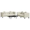 vidaXL Sofa Set Cream Velvet Large Modern Sofa Set Rectangular