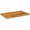 vidaXL Table Top Oak finish Solid mango wood 19.7 x 7.9 in