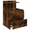 vidaXL Bedside Cabinet Smoked Oak Engineered wood Standard