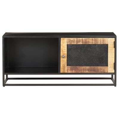 vidaXL TV Cabinet 35.4"x11.8"x15.7" Rough Mango Wood