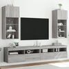 vidaXL TV Stands with LED Lights 2 pcs Gray Sonoma 15.9"x11.8"x35.4"