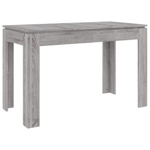 vidaXL Dining Table Grey Sonoma Engineered wood Medium Dining Table
