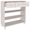 vidaXL Console Table White Solid pine wood, MDF Medium Console Table