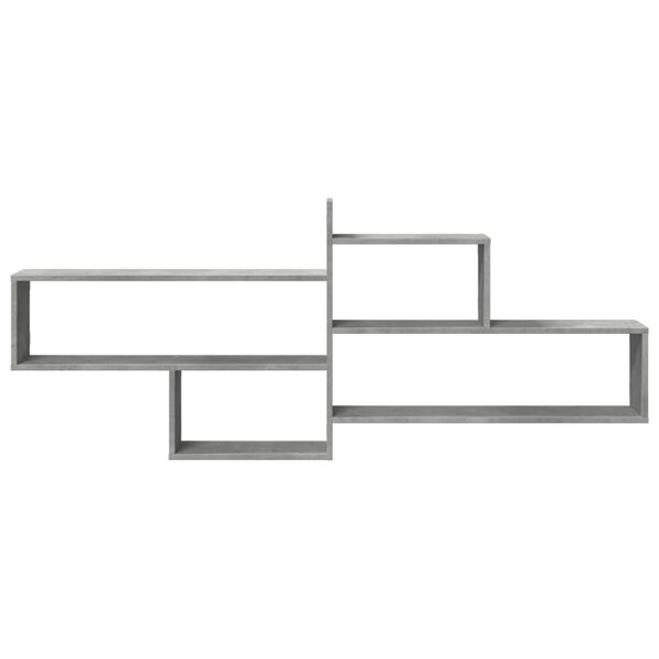 vidaXL Wall Shelf Concrete grey Engineered wood Medium Wall Shelf