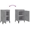 vidaXL Bedside Cabinet Concrete grey Engineered wood, metal