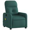 vidaXL Massage Recliner Chair Dark Green Polyester, Metal, Plywood