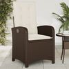 vidaXL Reclining Garden Chair Set of 2 Brown PE rattan Standard