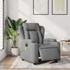 vidaXL Electric Massage Recliner Chair Light Grey Polyester, Metal, Plywood