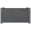 vidaXL Garden Planter Grey Solid pinewood 23.6x12.2x12.2 in Durable