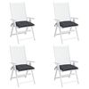 vidaXL Chair Cushion Set of 4 Anthracite Oxford fabric (100% polyester)