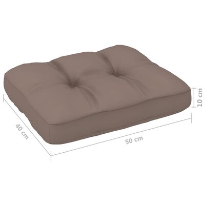 vidaXL Pallet Sofa Cushion Taupe 19.7"x15.7"x3.9"