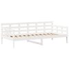 vidaXL Day Bed And Bench Set White Solid pine wood Twin Day Bed