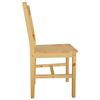vidaXL Dining Chair Set of 6 Natural Solid pine wood Standard