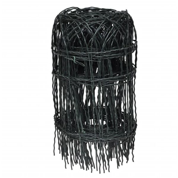 vidaXL Garden Border Fence Powder-coated Iron 82'x1.3'