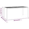 vidaXL Garden Table Anthracite Powder-Coated Steel 65.0 x 31.5 x 28.3 in