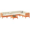 vidaXL Garden Sofa Set Wax brown, Cream