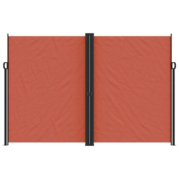 vidaXL Retractable Side Awning Terracotta Polyester with PU coating, Steel
