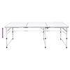 Foldable Camping Table Height Adjustable Aluminum 70.9"x23.6"