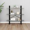 vidaXL Book Cabinet Grey Sonoma Engineered wood, Metal Medium