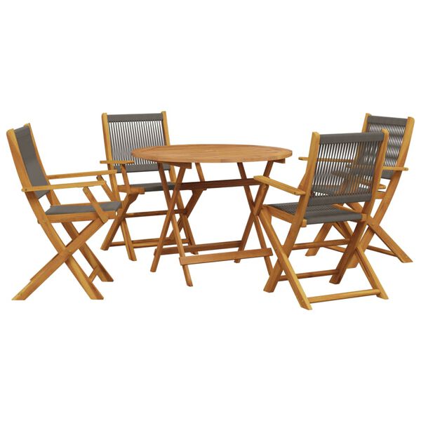 vidaXL Garden Dining Set Grey