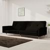 vidaXL Sofa Bed Black Velvet 86.6 x 33.3 x 27.2 in
