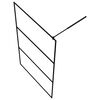 vidaXL Walk-in Shower Wall with Clear ESG Glass Black 45.3"x76.8"