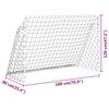vidaXL Football Goal with Net White 70.9x35.4x47.2" Steel
