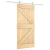vidaXL Sliding Door with Hardware Set 37.4x82.7" Solid Wood Pine