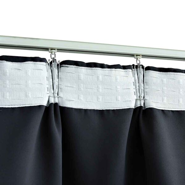 vidaXL Blackout Curtains with Hooks 2 pcs Anthracite 55.1x88.6"