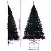 vidaXL Artificial Pre-lit Christmas Tree Black 70.87 in PVC