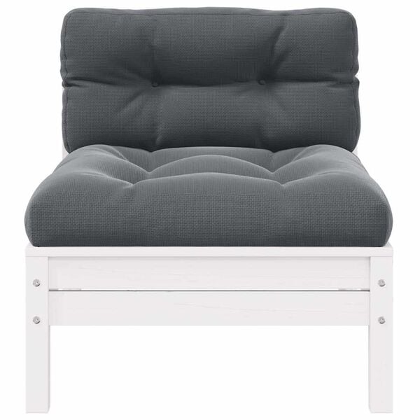 vidaXL Garden Lounge Set Set of 3 White, Anthracite