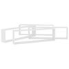 vidaXL Wall Shelf Set of 4 White Engineered wood