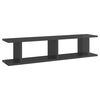 vidaXL Wall Shelf Set of 2 High gloss grey Engineered wood