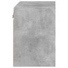 vidaXL Bedside Cabinet Concrete grey Engineered wood, glass Medium