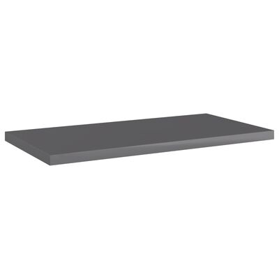 vidaXL Bookshelf Boards 4 pcs High Gloss Gray 15.7"x7.9"x0.6" Chipboard