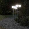 vidaXL Outdoor Floor Lamp Silver Stainless Steel Extra Tall