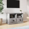 vidaXL TV Cabinet Concrete Grey Engineered wood Medium TV Cabinet